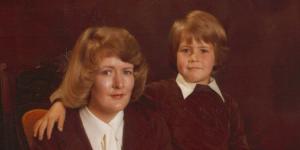 Anderson aged seven with his mum Christine. 