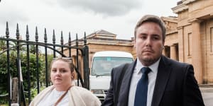 Siblings Lauren Anne Cranston and Adam Michael Cranston leave Darlinghurst Court on Tuesday. 