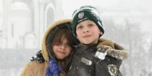 Anya and Michael in their first Moscow winter,2006