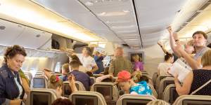 Passengers on board flight generic