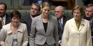 Kate Ellis on the day of her first swearing-in as an MP in 2004.