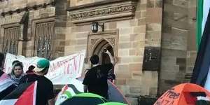 Sydney University students are camping out at the institution in support of pro-Palestinian protests at US colleges. 