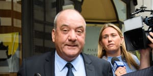 Former Liberal MP Daryl Maguire leaves court on Tuesday.