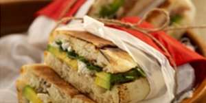 Avocado,Fetta&Baby Spinach on Turkish Bread