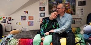 Colin Armstrong with his daughter,Milly,who lives with autism.