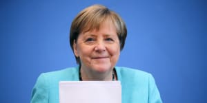 Job done:Angela Merkel is leaving the world stage after 16 years as German Chancellor.