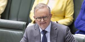 Prime Minister Anthony Albanese during question time on Thursday.