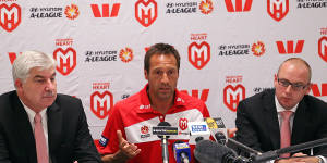 Scott Munn (right) was foundation CEO of Melbourne Heart.