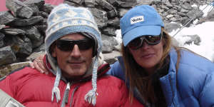 The couple at Mount Everest Base Camp.
