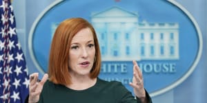 White House press secretary Jen Psaki warns that Russian president Vladimir Putin could be planning to unleash chemical weapons. 