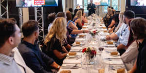 The Perth launch party included a long table lunch while attendees watched episode 1 of the show.