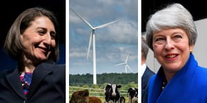 UK conservatives'action on climate change'stuff of dreams',NSW Premier tells Theresa May