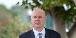 Simon Patterson outside court on Monday.