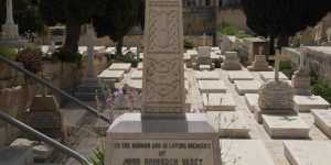 Australian soldier John Vasey’s grave at Pieta Cemetery in Malta.