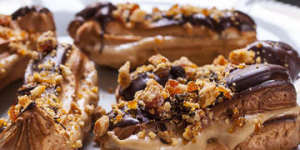 Choux pastry eclairs.