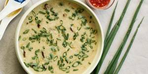 Shannon Martinez's corn and spring onion congee.