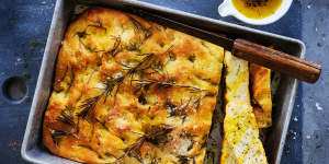 Sea salt and rosemary focaccia.