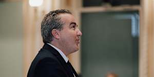 Jimmy Sullivan speaking in parliament last year.