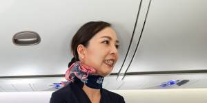 Flight attendants on board China Eastern are courteous.