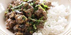 Traditional favourite:Lamb and eggplant khoresh.