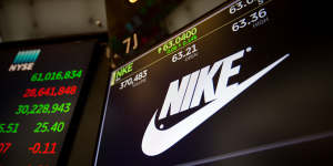 Nike lost 2.6 per cent after reporting weaker profit for the latest quarter than expected.