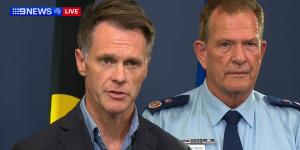 Premier Chris Minns and Deputy Police Commissioner David Hudson address a press conference about the Dural discovery on January 29.