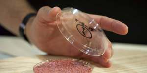 The world's first lab-grown beef burger was cooked in London in 2013. The in-vitro burger was cultured from cattle stem cells.