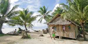 Walung,an isolated village in Kosrae,Micronesia.