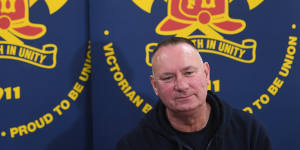 United Firefighters Union chief Peter Marshall.