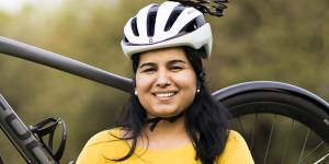 Indian migrant Preeti Poonia participated in the Girls on Bikes program and has now joined the team that runs it.