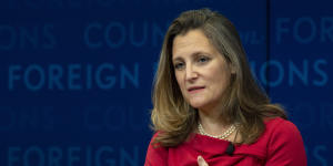 Canadian Foreign Affairs Minister Chrystia Freeland.