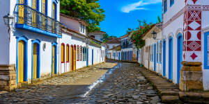 World Heritage-listed Paraty,where once a month tidal waters wash the streets clean.