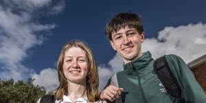 Siblings Noah and Lara Klikauer,who are enrolled in year 7 and 9 at the Randwick schools,are pleased they will soon be combined. 