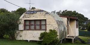 An unrenovated Nissen hut in Belmont North.