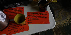 University management posted signs saying unattended items would be regarded as lost property.