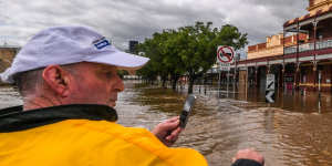 Flooding in Rochester,Victoria,last October.