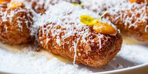 Mac and cheese croquettes.