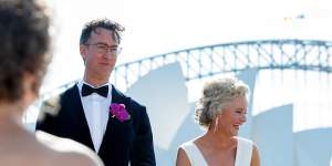 Senior producer at Opera Australia,Ruth Thomas,married head of music Tahu Matheson on the Madama Butterfly stage on Sunday.