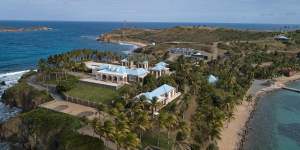 Jeffrey Epstein’s home on the island of Little St James in the US Virgin Islands. 