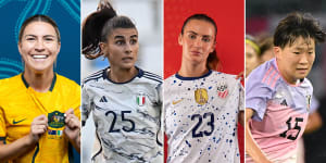 Home and Away. FIFA Women’s World Cup Jerseys. Steph Catley of Australia;Benedetta Orsi of Italy;Emily Fox of United States;Aoba Fujino of Japan.