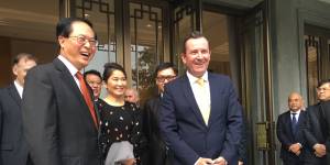 Premier Mark McGowan celebrates the 30th anniversary of the WA-Zhejiang sister-state relationship with Province Communist Party of China Secretary Che Jun on November 10,2017.