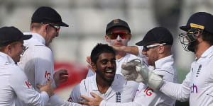 At just 18,debutant England spinner Rehan Ahmed takes a wicket in Multan.