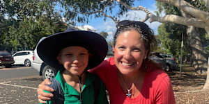 Amanda Kay,whose son John is a student at Albert Park Primary School,is supportive of the teacher strike.