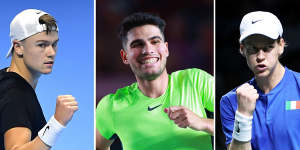 Holger Rune,Carlos Alcaraz and Jannik Sinner are the rising stars of world tennis who pose a major threat to Novak Djokovic’s ascendancy.