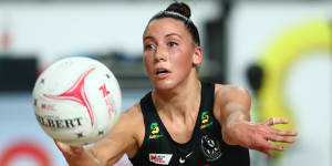 Leading from the front:Kelsey Browne was in scintillating form once again last night against West Coast Fever.