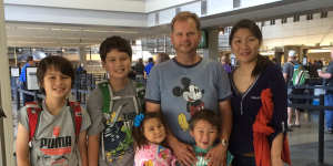 James Cook with his wife and four children before they left for Japan.