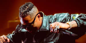 Nas performs in New Zealand earlier this month.