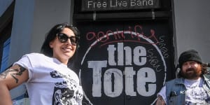 The new owners of the Tote,Shane Hilton and Leanne Chance,say they are really just custodians of the live music venue.
