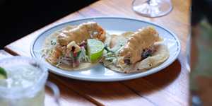 Fish tacos at The Black Toro.