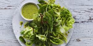 Adam Liaw's leaf salad with parsley vinaigrette (